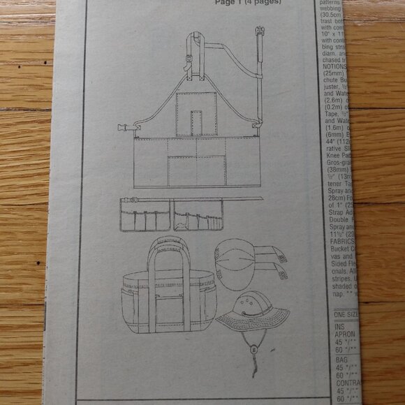 Apron Gardening Tote Accessories Sewing Pattern UNCUT Butterick 4364 - Picture 8 of 8